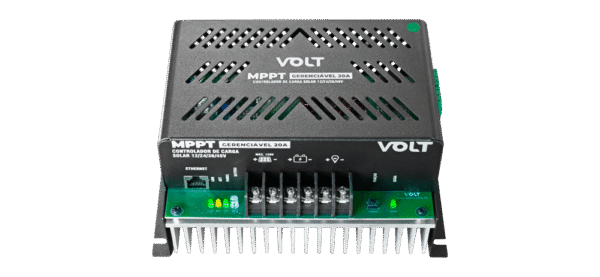 Controlador de Carga Solar MPPT Gerenciável 12Vdc, 24Vdc, 36Vdc ou 48Vdc 20A