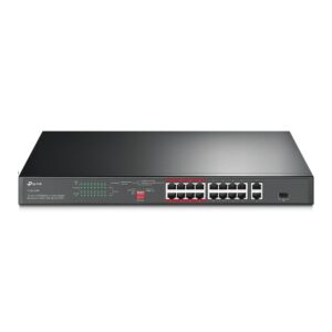 Switch de 16 Portas PoE+ 10/100Mbps com 2 Portas Gigabit